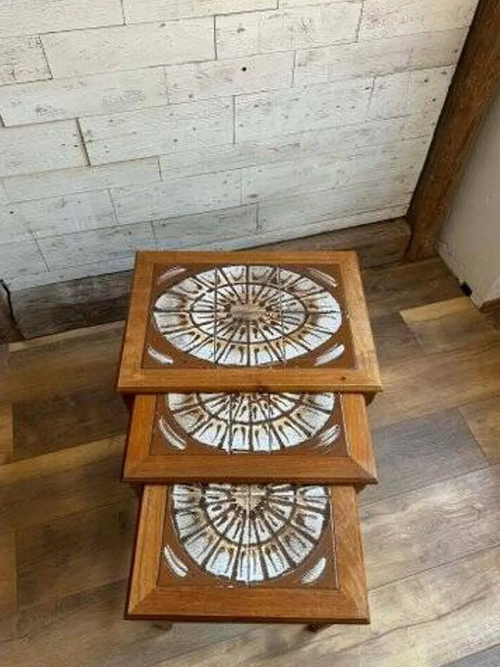 Tables gigognes en teck danois vintage de Mobelfabrikken Toften, années 1960.