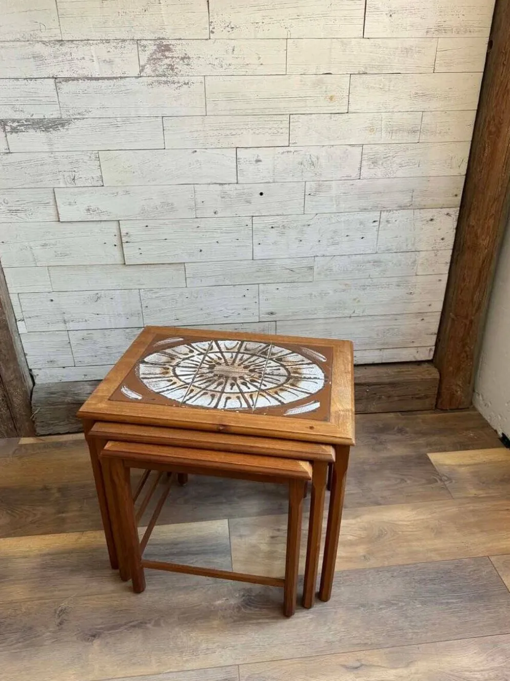 Tables gigognes en teck danois vintage de Mobelfabrikken Toften, années 1960.
