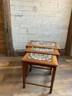 Tables gigognes en teck danois vintage de Mobelfabrikken Toften, années 1960.