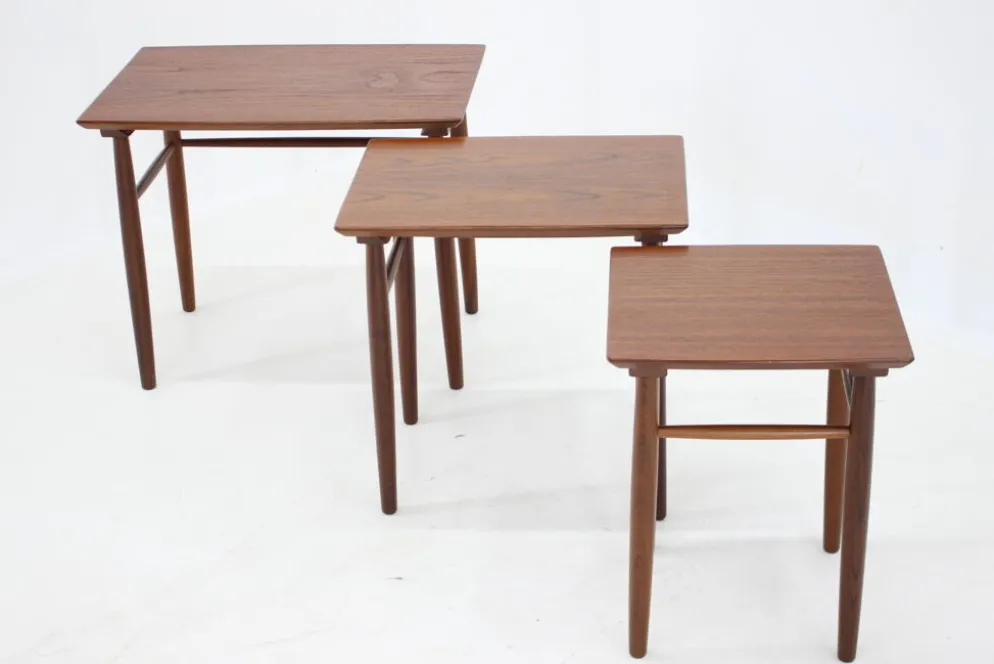 Tables gigognes en teck des années 1960, Danemark