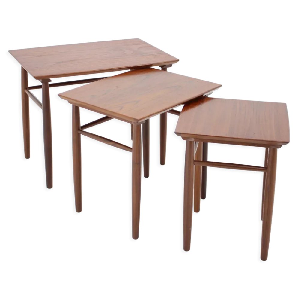 Tables gigognes en teck des années 1960, Danemark
