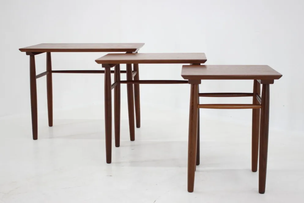 Tables gigognes en teck des années 1960, Danemark