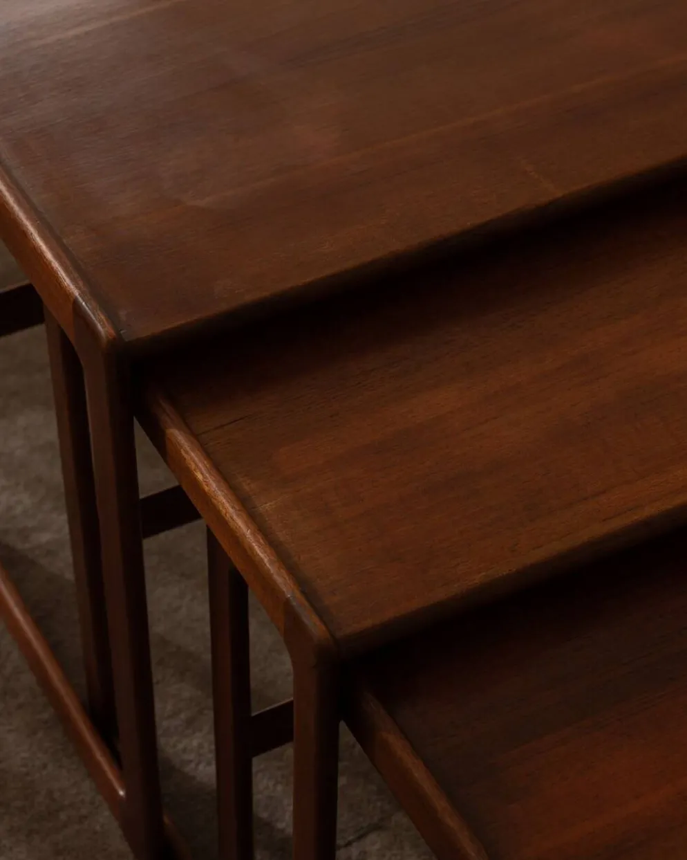 Tables gigognes en teck - ensemble de 3 - Arne Hovmand-Olsen pour Mogens Kold