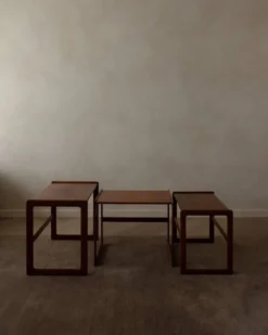 Tables gigognes en teck - ensemble de 3 - Arne Hovmand-Olsen pour Mogens Kold