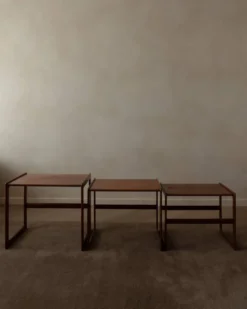 Tables gigognes en teck - ensemble de 3 - Arne Hovmand-Olsen pour Mogens Kold