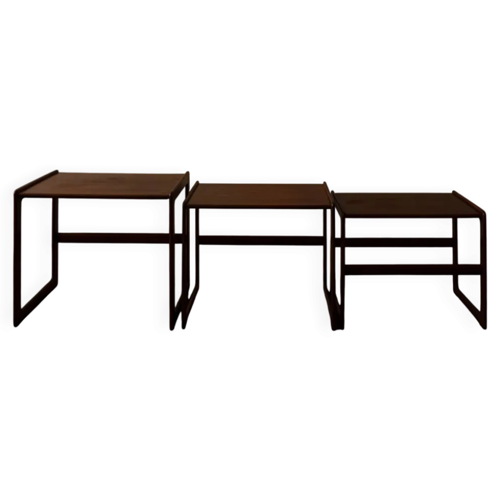 Tables gigognes en teck - ensemble de 3 - Arne Hovmand-Olsen pour Mogens Kold