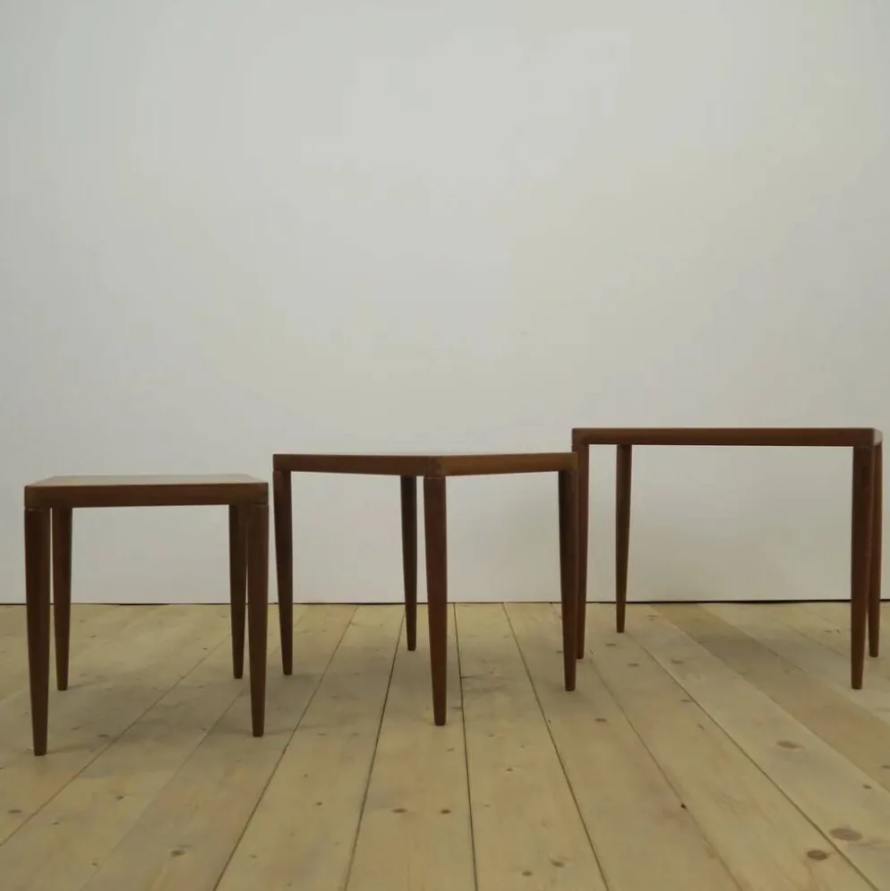 Tables gigognes en teck – H.W. Klein pour Bramin, Danemark 1960 | Mid-Century