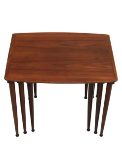 Tables gigognes en teck ×3, J. Aakjær Jørgensen, Danemark années 60