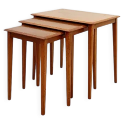 Tables gigognes en teck mid-century modern - années 1960