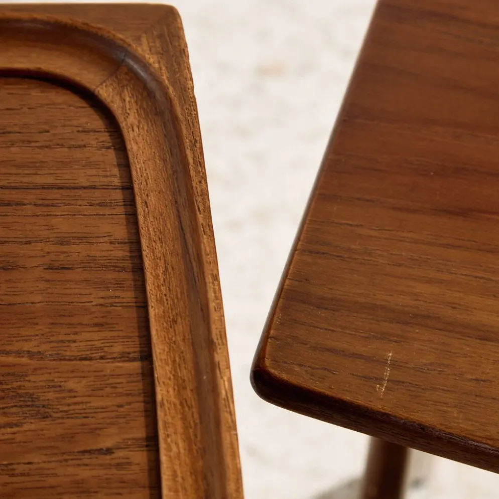 Tables gigognes en teck par Johannes Andersen pour CFC Silkeborg, ensemble de 3
