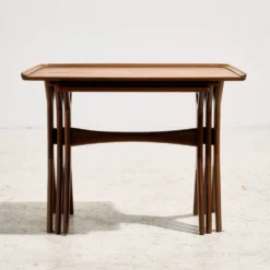 Tables gigognes en teck par Johannes Andersen pour CFC Silkeborg, ensemble de 3