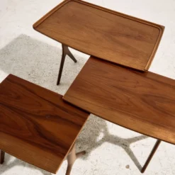 Tables gigognes en teck par Johannes Andersen pour CFC Silkeborg, ensemble de 3