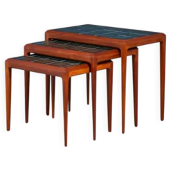Tables Gigognes en Teck, 1960s, Set de 3