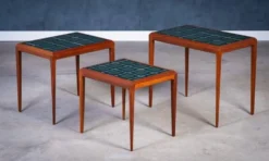 Tables Gigognes en Teck, 1960s, Set de 3