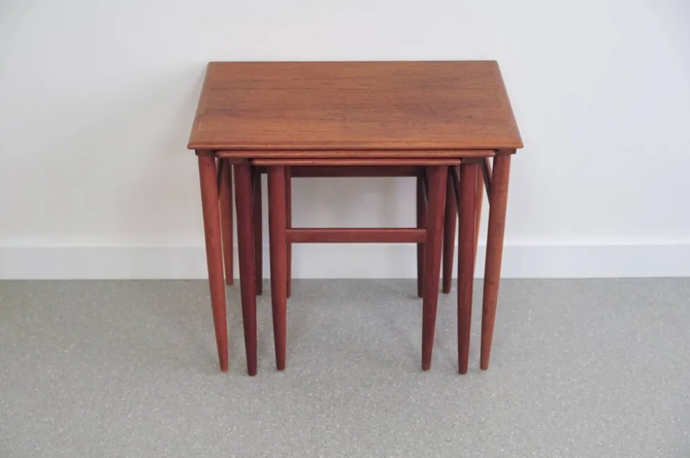 Tables gigognes en teck vintage x3