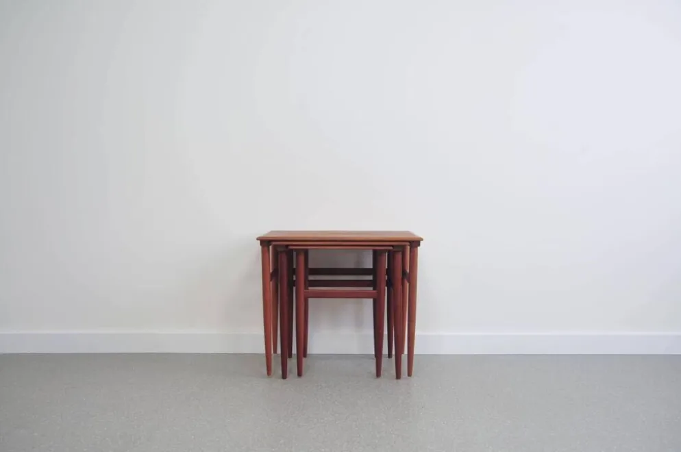 Tables gigognes en teck vintage x3