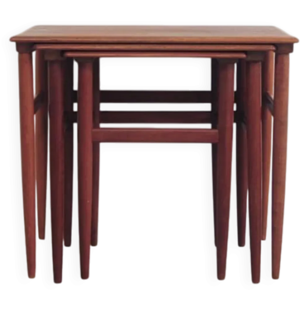 Tables gigognes en teck vintage x3
