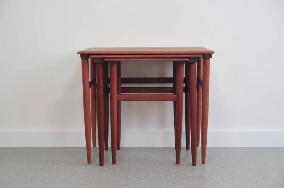Tables gigognes en teck vintage x3