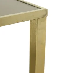 Tables gigognes Hollywood Regency Belgo Chrome plaqué or 23 carats
