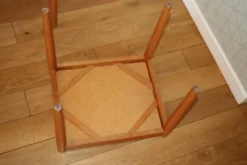3 tables gigognes hêtre mélaminé blanc