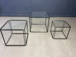Tables gigognes Isocele de Max Sauze des années 1970.