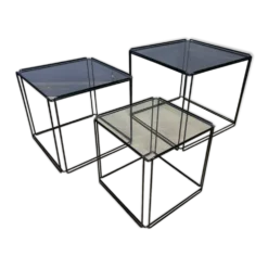 Tables gigognes Isocele de Max Sauze des années 1970.