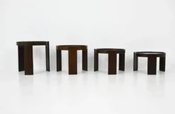 Tables gigognes modèle 780, créées par Gianfranco Frattini pour Cassina, an
