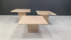 Tables gigognes ou tables d'appoint vintage en marbre, années 1970