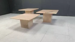 Tables gigognes ou tables d'appoint vintage en marbre, années 1970
