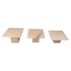 Tables gigognes ou tables d'appoint vintage en marbre, années 1970