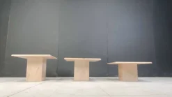 Tables gigognes ou tables d'appoint vintage en marbre, années 1970