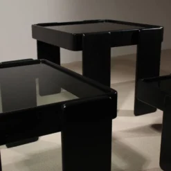 Tables gigognes par Gianfranco Frattini pour Cassina, Italie années 1970