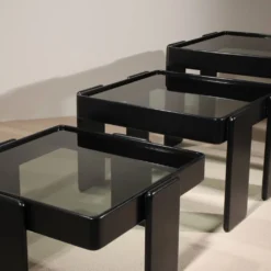 Tables gigognes par Gianfranco Frattini pour Cassina, Italie années 1970