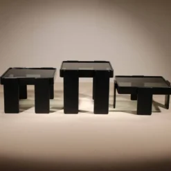 Tables gigognes par Gianfranco Frattini pour Cassina, Italie années 1970