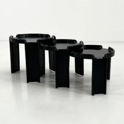 3 tables gigognes par Giotto Stoppino pour Kartell, 1970