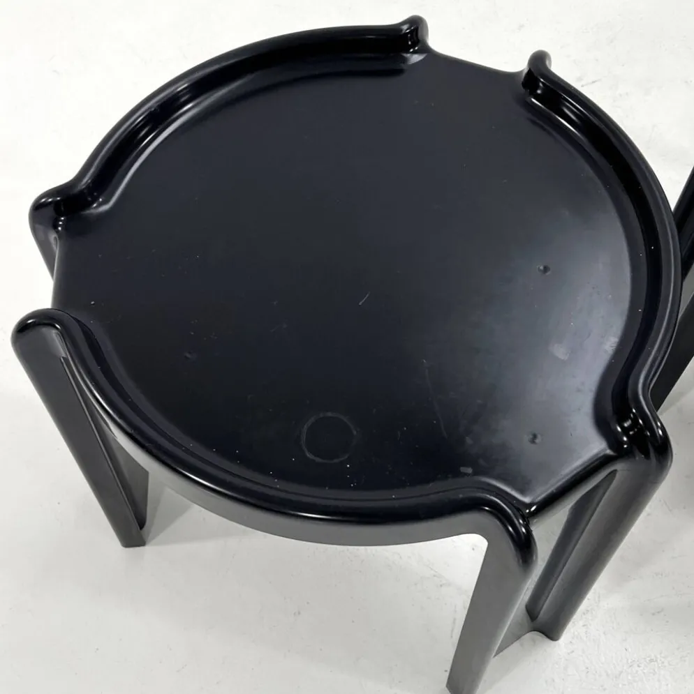 3 tables gigognes par Giotto Stoppino pour Kartell, 1970