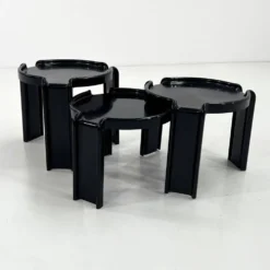 3 tables gigognes par Giotto Stoppino pour Kartell, 1970