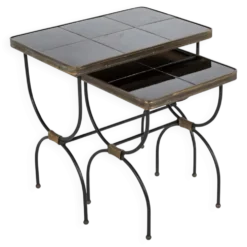 2 tables gigognes par Jacques Adnet