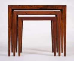 Tables Gigognes par Severin Hansen pour Haslev Møbelsnedkeri, Danemark, 1960s, Set de 3