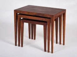 Tables Gigognes par Severin Hansen pour Haslev Møbelsnedkeri, Danemark, 1960s, Set de 3