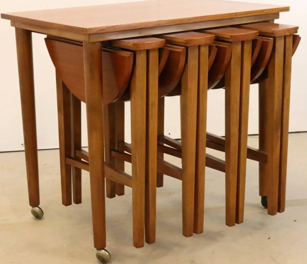 Tables gigognes Poul Hundevad vintage milieu du siècle