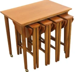 Tables gigognes Poul Hundevad vintage milieu du siècle