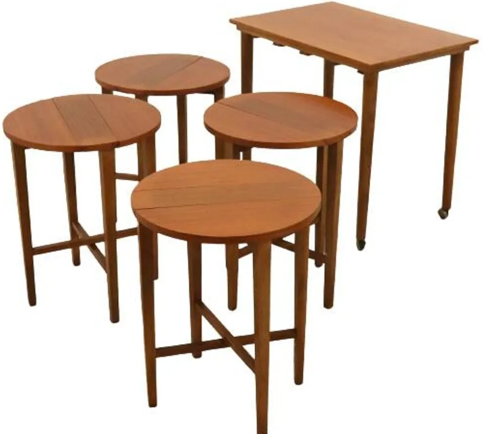 Tables gigognes Poul Hundevad vintage milieu du siècle