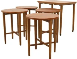 Tables gigognes Poul Hundevad vintage milieu du siècle