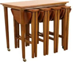 Tables gigognes Poul Hundevad vintage milieu du siècle