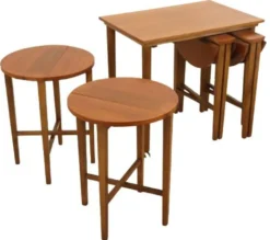Tables gigognes Poul Hundevad vintage milieu du siècle