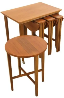 Tables gigognes Poul Hundevad vintage milieu du siècle