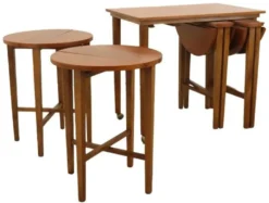 Tables gigognes Poul Hundevad vintage milieu du siècle