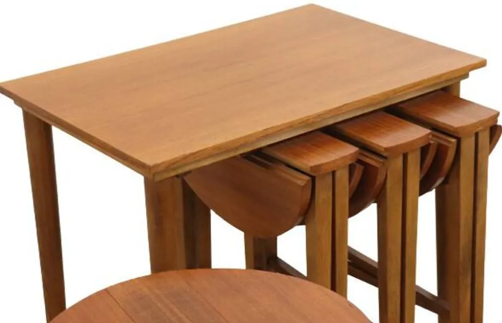 Tables gigognes Poul Hundevad vintage milieu du siècle