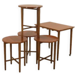 Tables gigognes Poul Hundevad vintage milieu du siècle